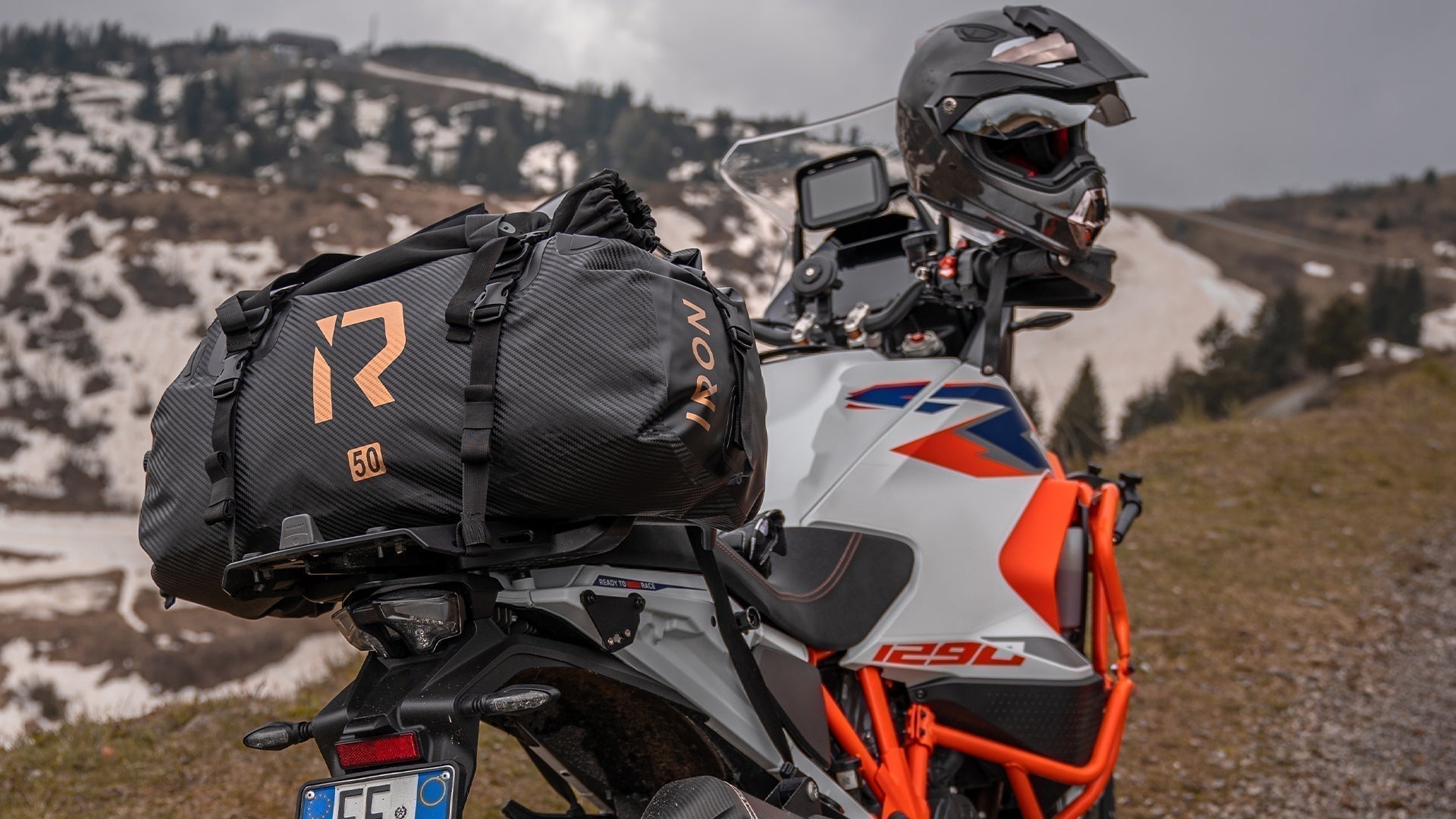 anyone use a large backpack to travel on a motorcycle MKN Carbon Fiber Hard Shell with Helmet Holder The Trident backpack has adjustable sternum clip and waist straps How to attach a backpack