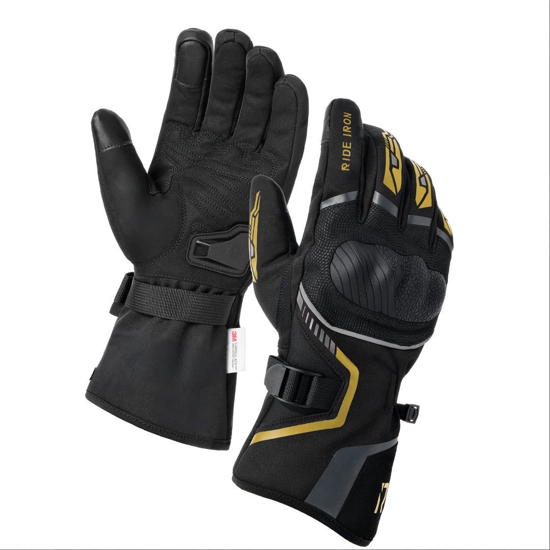 RIDEIRON Classic yellow winter riding gloves