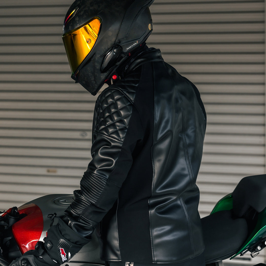 RIDEIRON Classic PU Leather Breathable Protective Riding Jacket