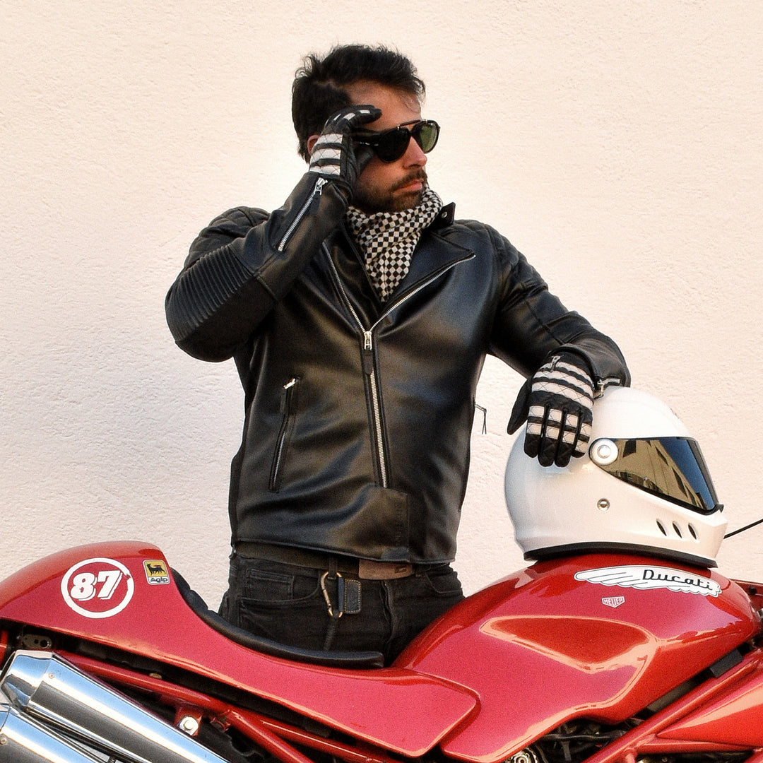 RIDEIRON Classic PU Leather Breathable Protective Riding Jacket