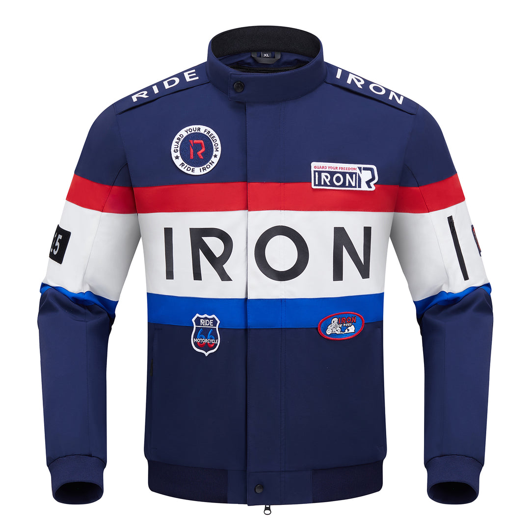 RIDEIRON Classic blue motorcycle jacket