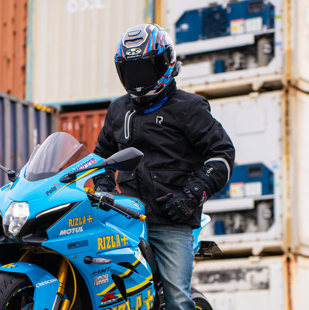 RIDEIRON Stand Collar Protective Long Riding Jacket
