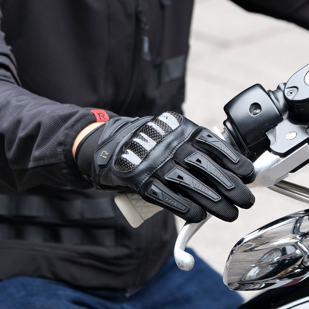 RIDEIRON Summer Ventilated Carbon Motorcycle Gloves | MG7001