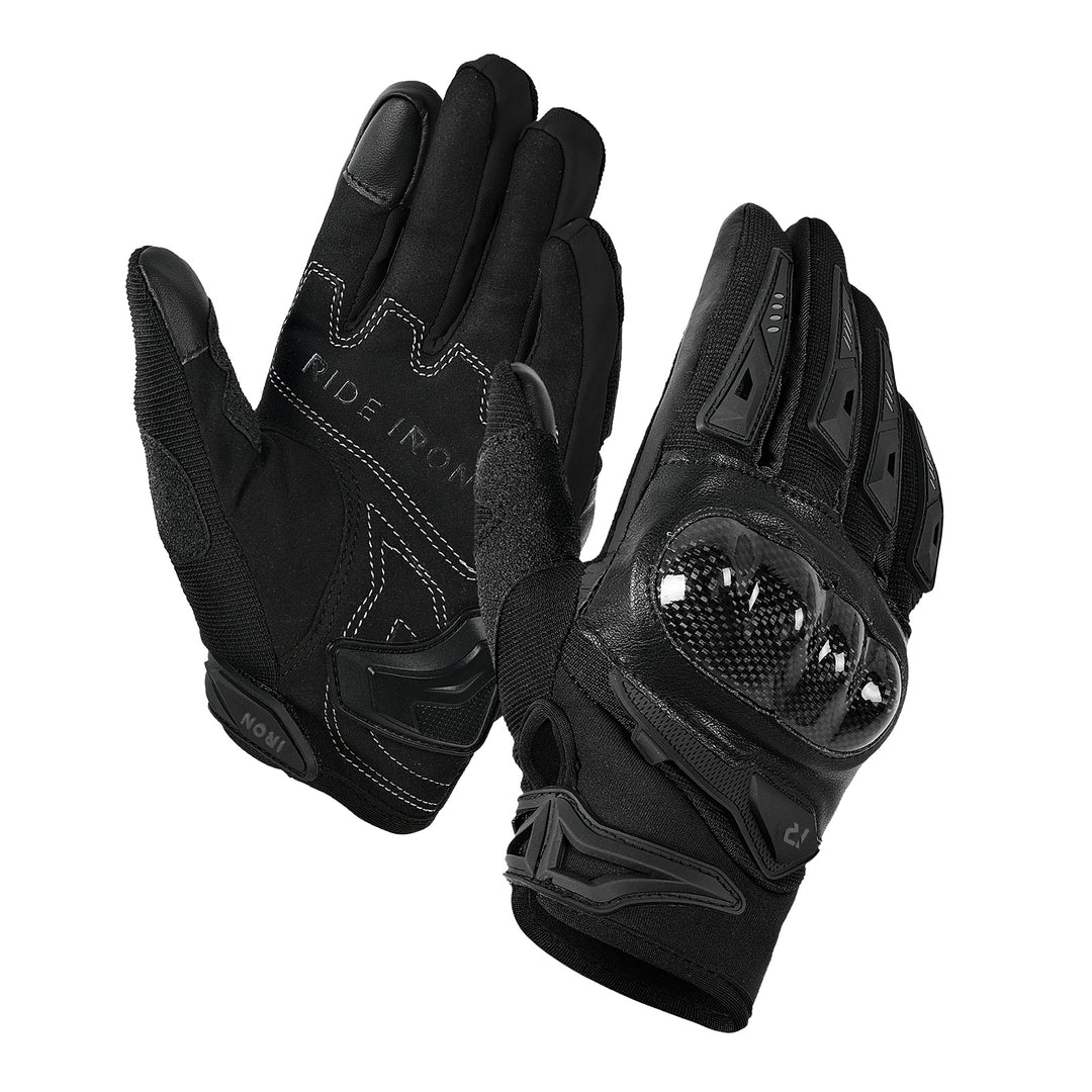 RIDEIRON Summer Ventilated Carbon Motorcycle Gloves | MG7001