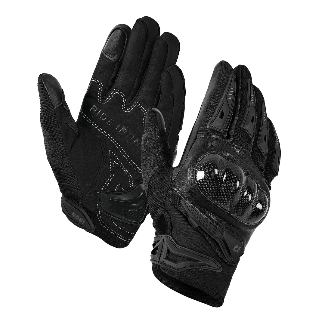 RIDEIRON Summer Ventilated Carbon Motorcycle Gloves | MG7001