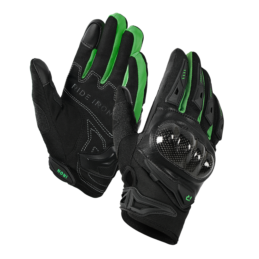 RIDEIRON Summer Ventilated Carbon Motorcycle Gloves | MG7001