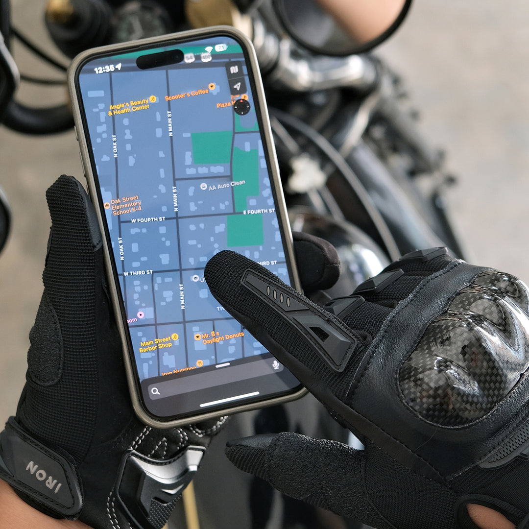 RIDEIRON Summer Ventilated Carbon Motorcycle Gloves | MG7001