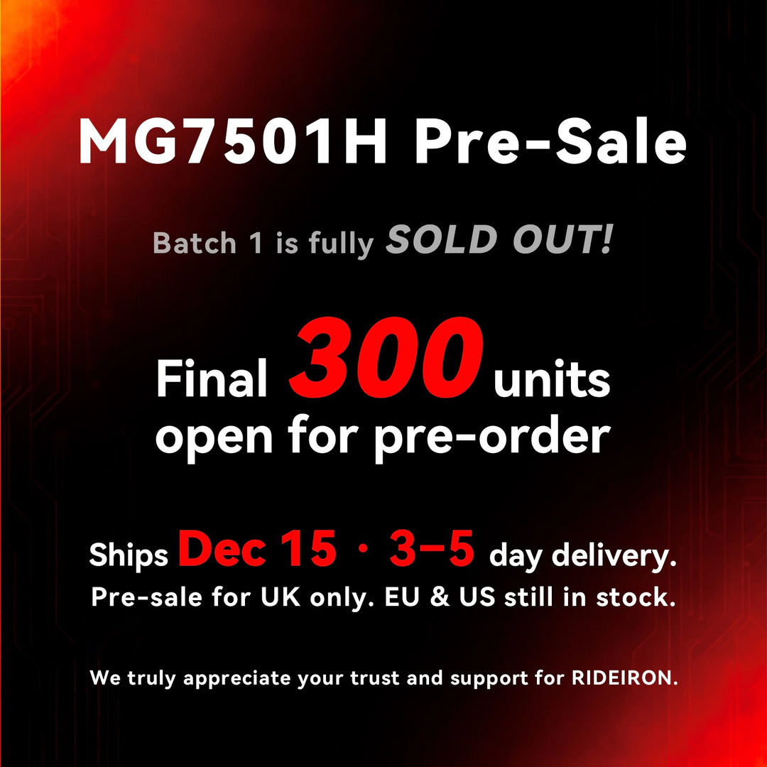 [Pre-Sale] RIDEIRON Winter Waterproof Rechargeable Smart Heated Motorcycle Gloves | MG7501H