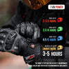 RIDEIRON Winter Waterproof Rechargeable Heated Motorcycle Gloves | AXE01H