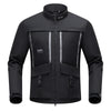 Black mens motorcycle jacket with protective padding