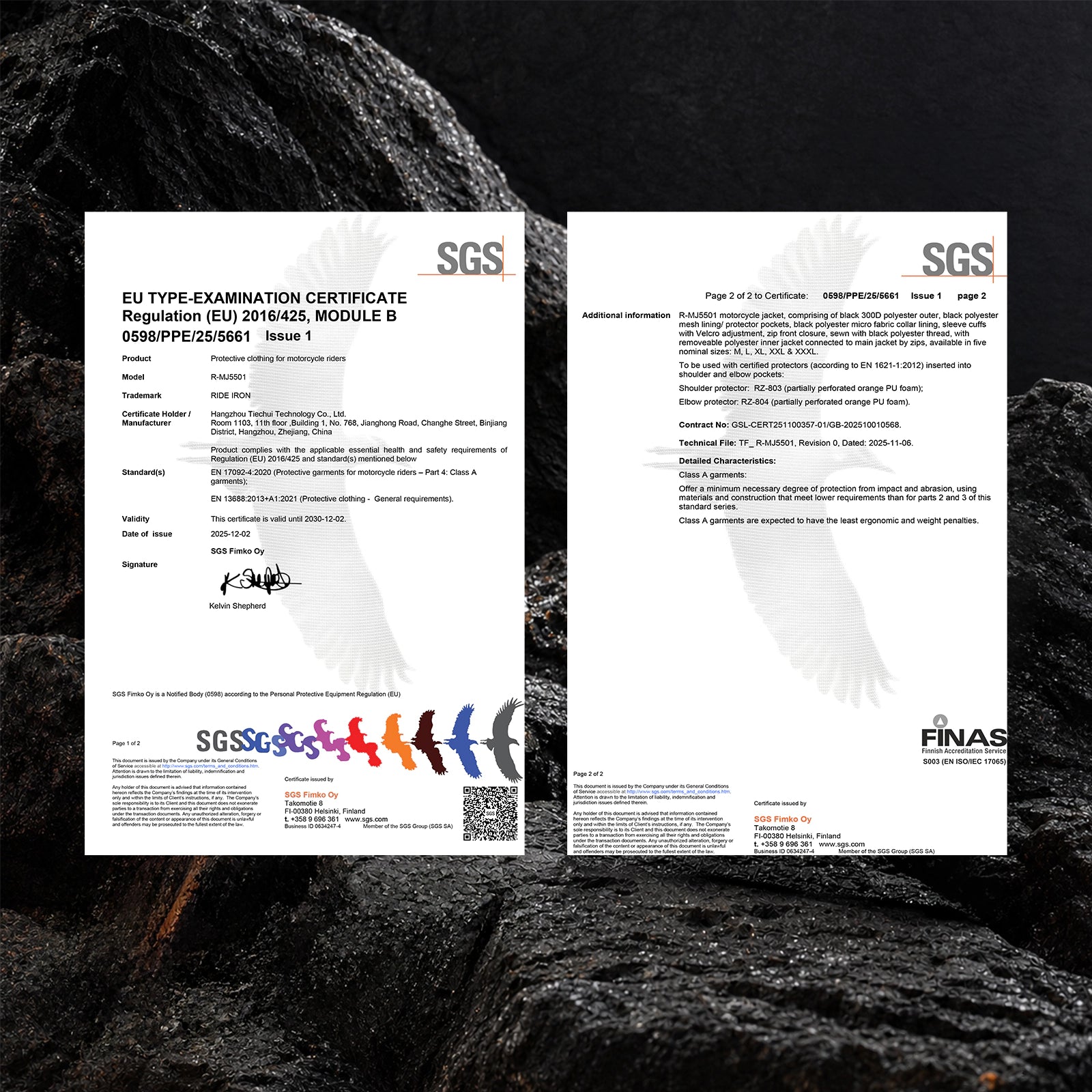 RIDEIRON CE certification