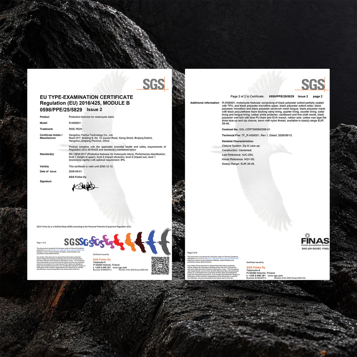 RIDEIRON CE certification