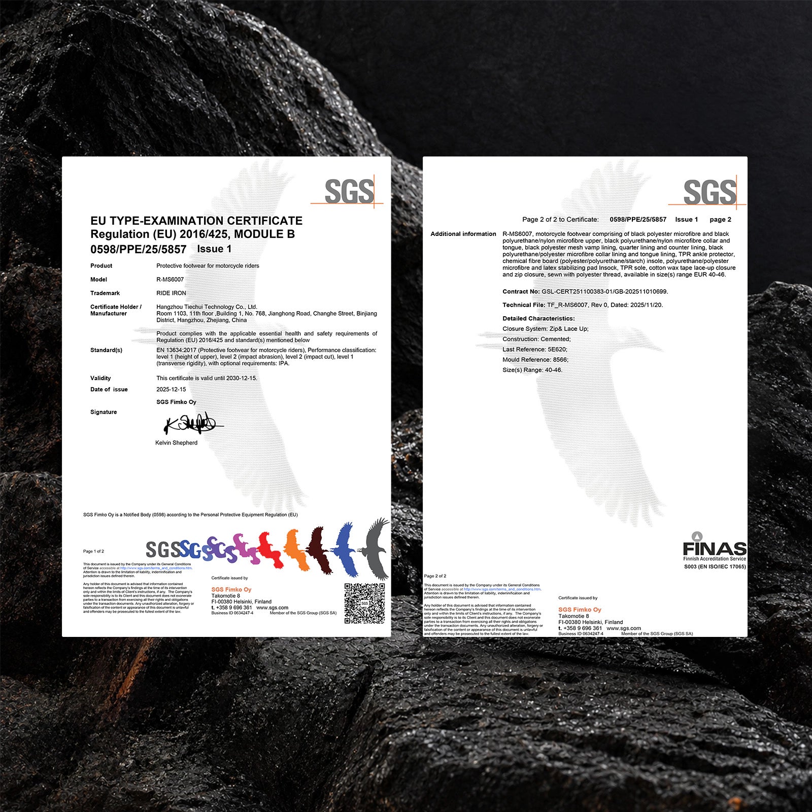 RIDEIRON CE certification