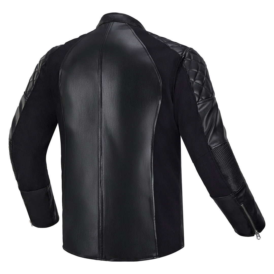 Classic PU Leather Breathable Protective Riding Jacket