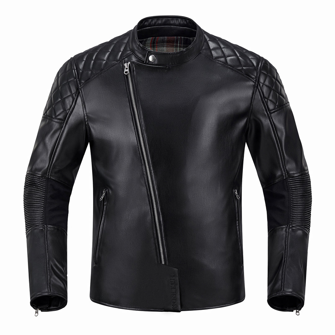 Classic PU Leather Breathable Protective Riding Jacket