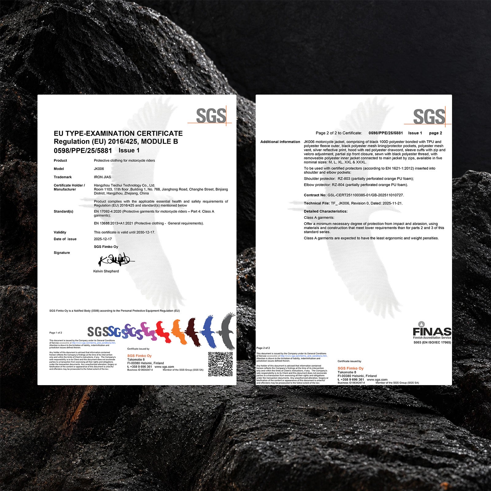 RIDEIRON CE certification