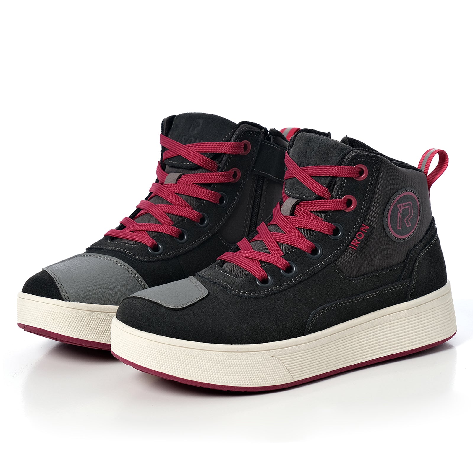 RIDEIRON Street Leather Anti-Slip Motorcycle Riding Shoes