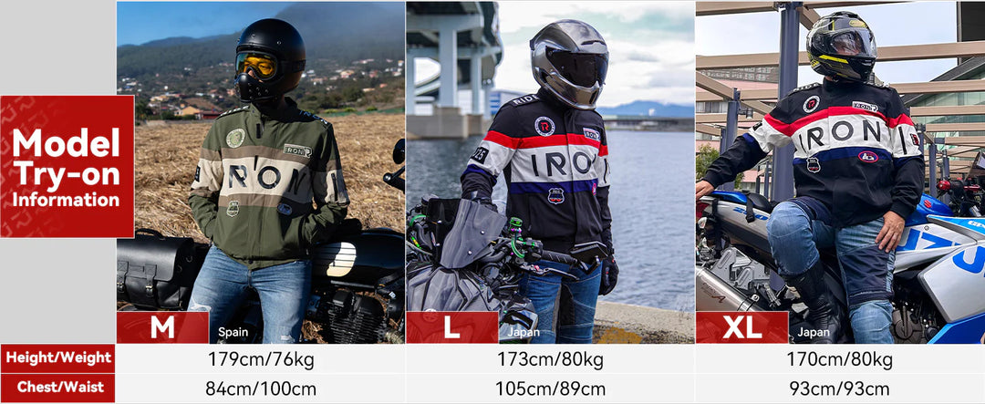 RIDEIRON Racing Style Armored Motorcycle Riding Jacket | MJ5506