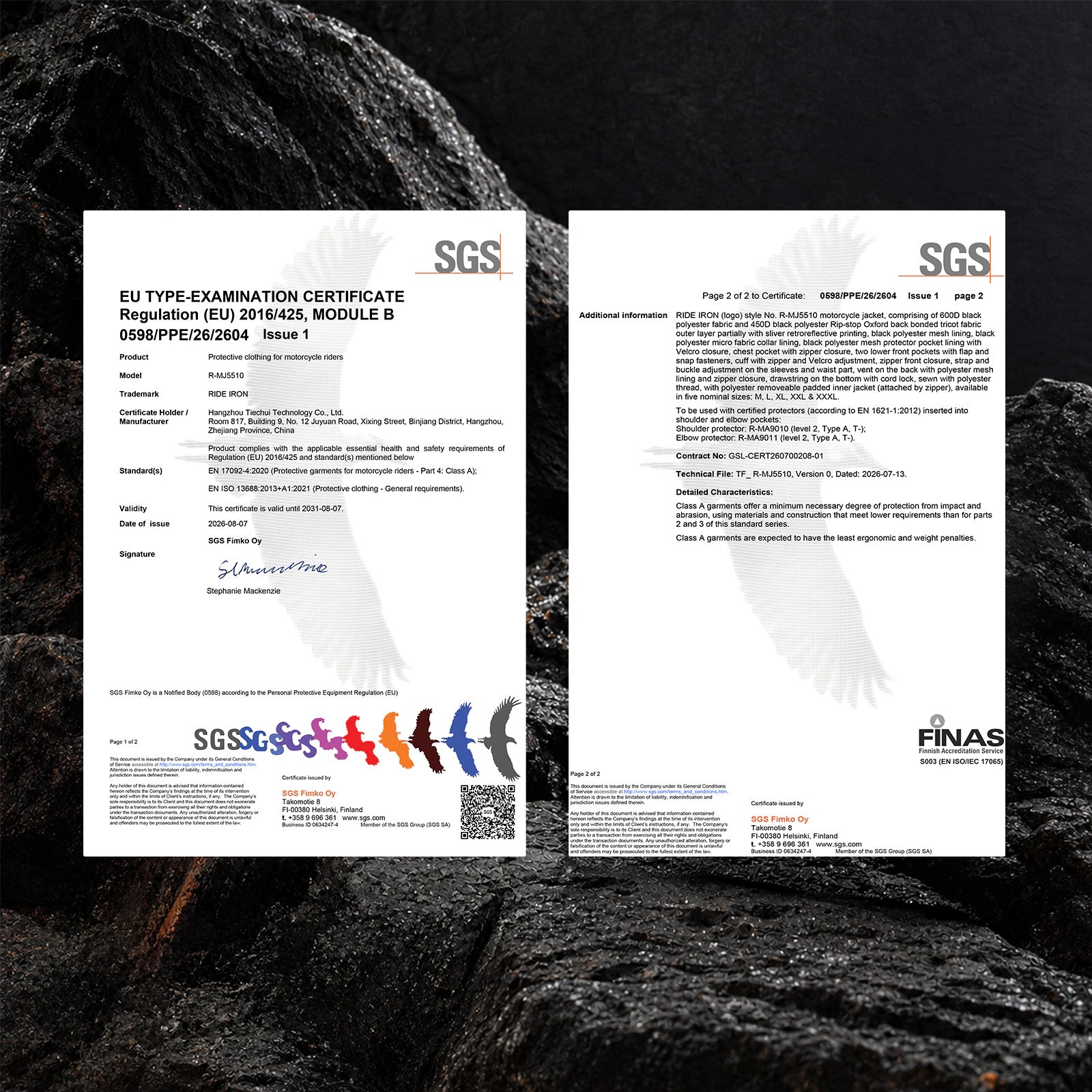 RIDEIRON CE certification