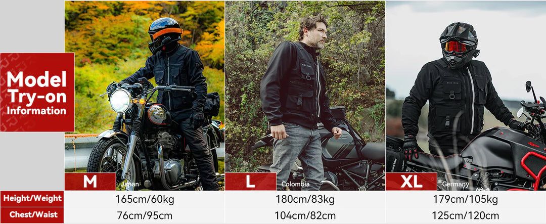 RIDEIRON All-season 3-in-1 Versatile Protective Riding Jacket | MJ5512