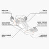 RIDEIRON Classic Black Breathable Anti-Slip Protective Riding Shoes | MS6001