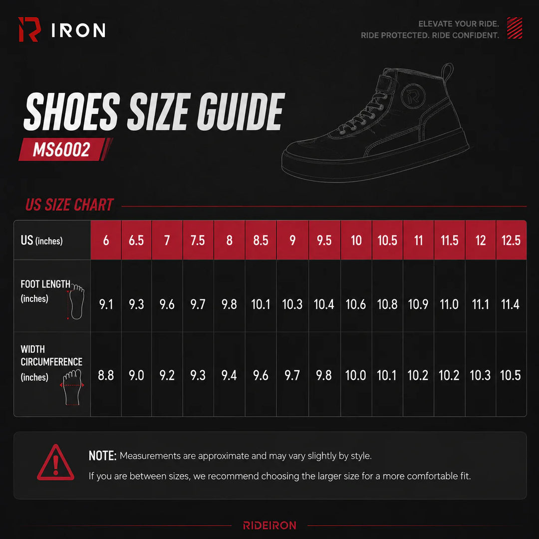 RIDEIRON Street Height Increasing Motorcycle Riding Shoes | MS6002