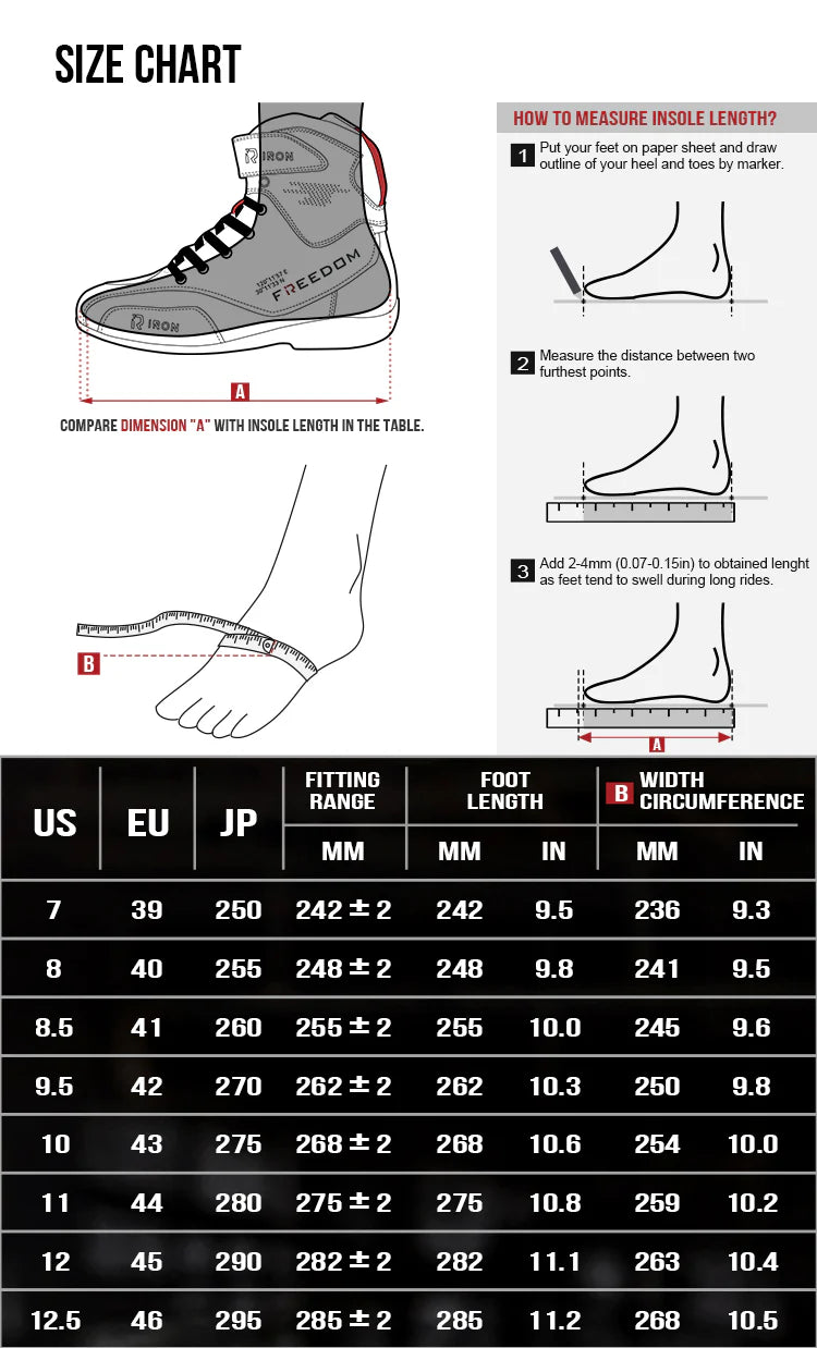 RIDEIRON Urban Speed Motorrad-Schutzstiefel | MS6008