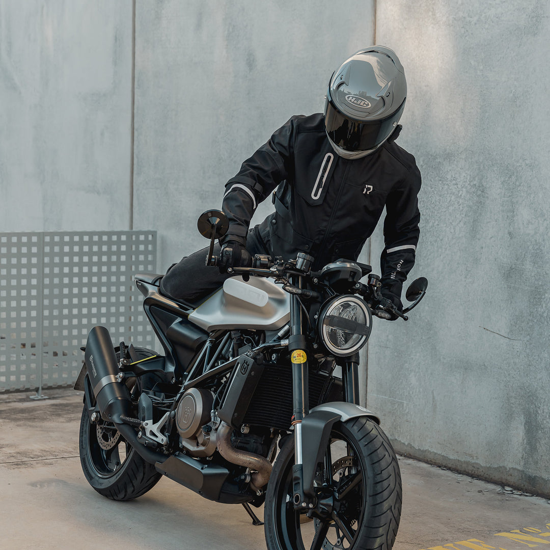 Men's Long Protective Motorcycle Riding Jacket