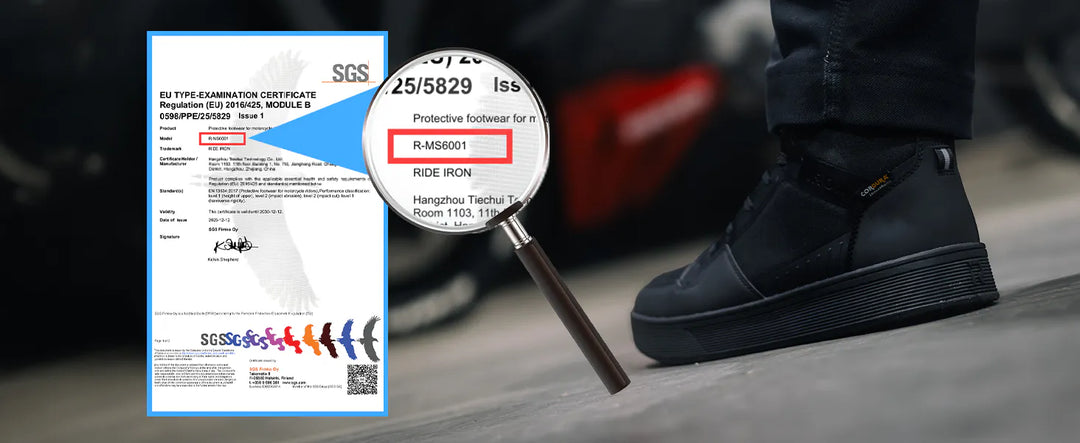 RIDEIRON Classic Black Breathable Anti-Slip Protective Riding Shoes | MS6001