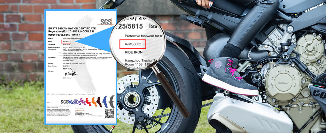 RIDEIRON Street Leather Anti-Slip Motorcycle Riding Shoes | MS6002