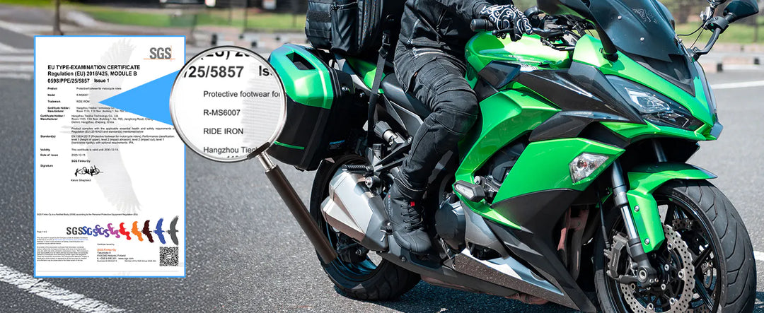 RIDEIRON Street Racing Motorcycle Riding Boots | MS6007