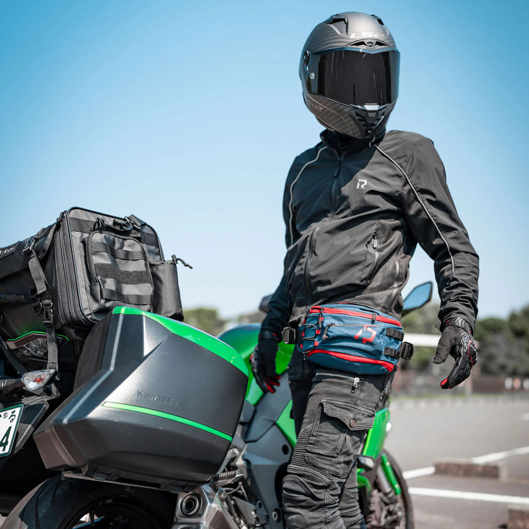Portable motorcycle waist bag