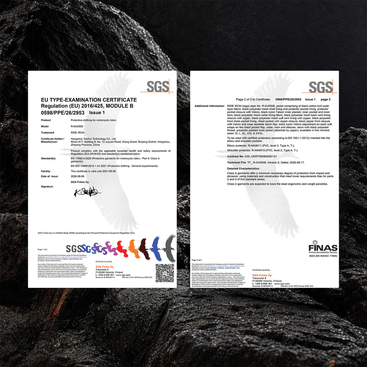 RIDEIRON CE certification