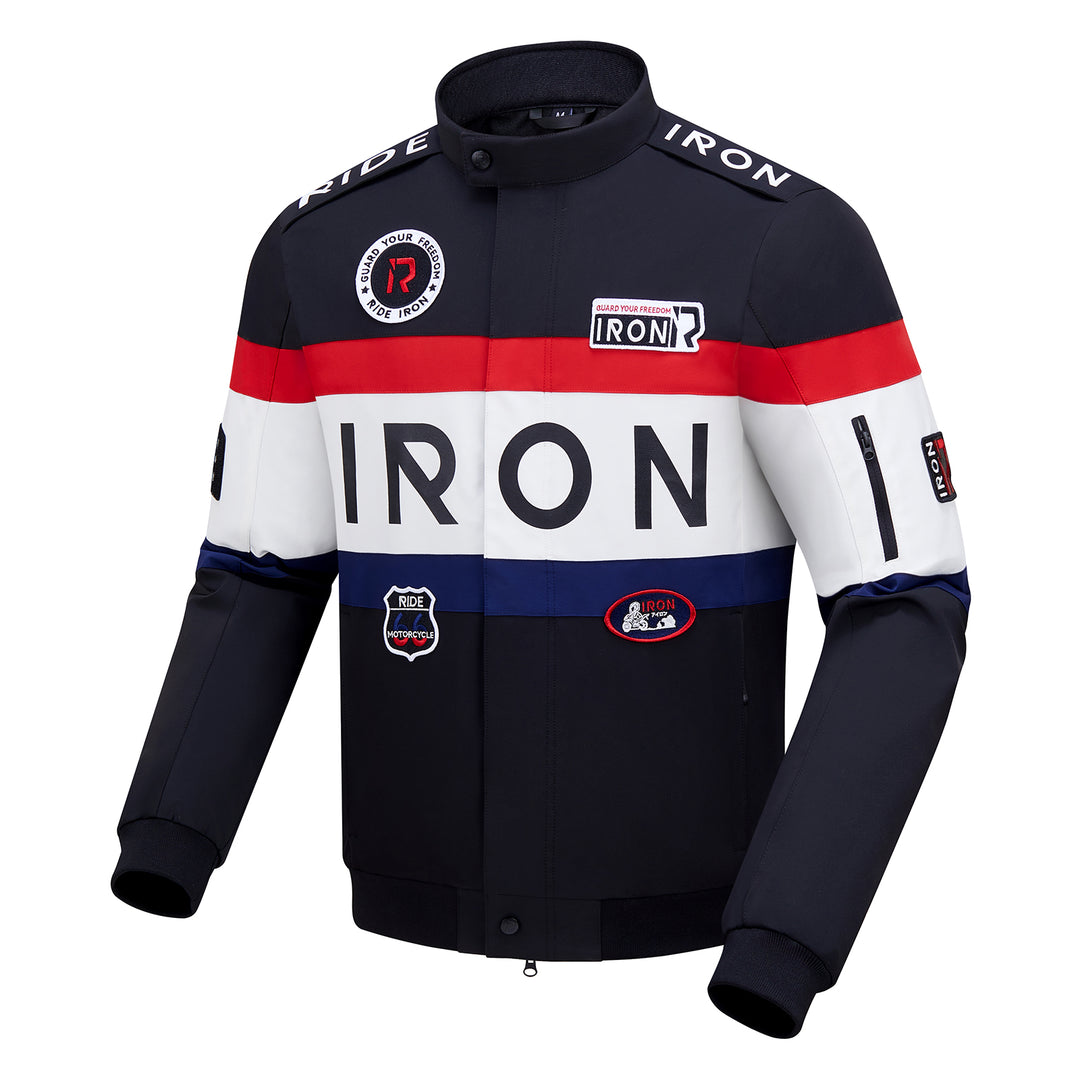 RIDEIRON BLACK armored Sport motorcycle jacket