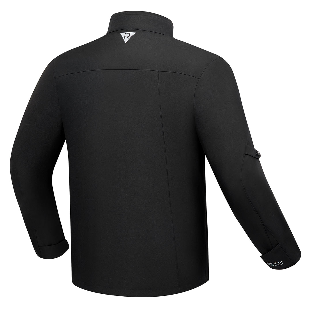 RIDEIRON Black casual motorcycle jacket