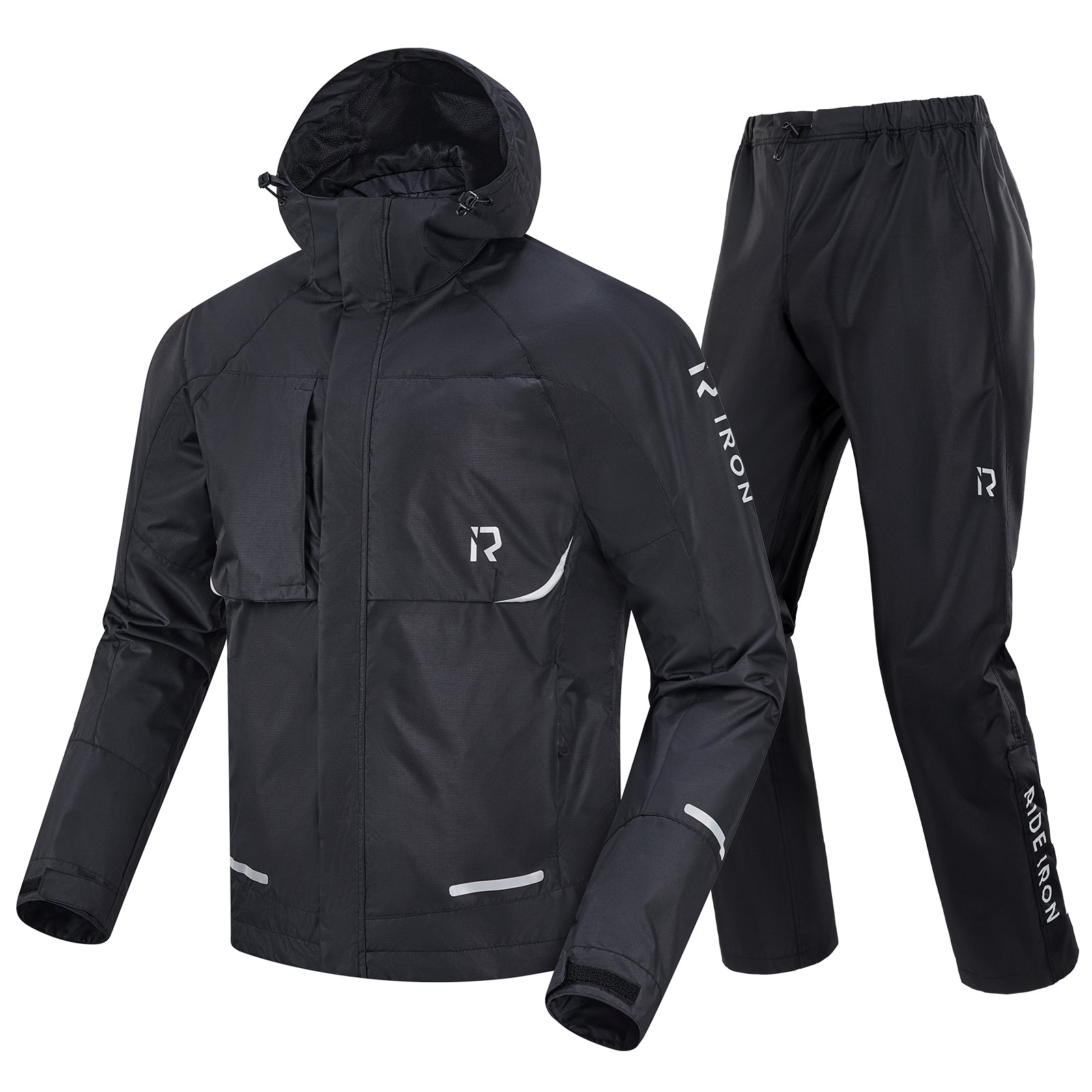 Good Rider Raincoat RIDEIRON Waterproof Breathable Hooded Motorcycle Rain Suit