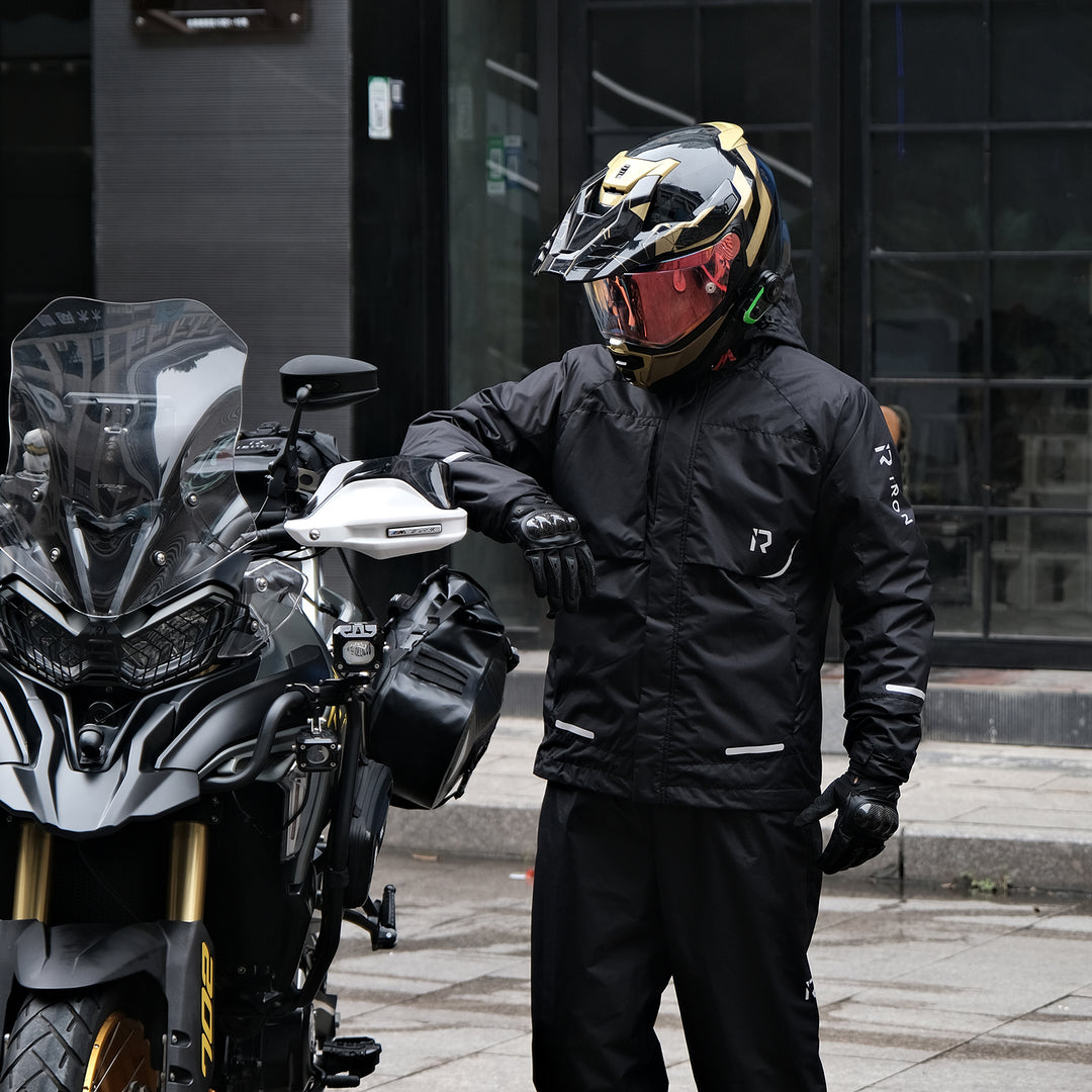 RIDEIRON Waterproof Breathable Hooded Riding Rain Suit