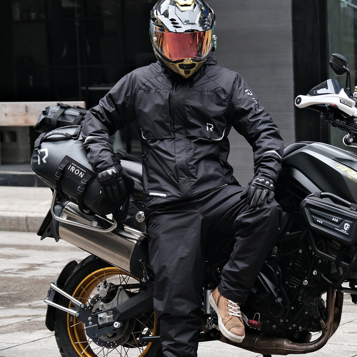 RIDEIRON Waterproof Breathable Hooded Riding Rain Suit