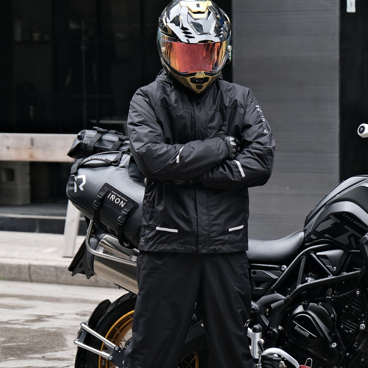 RIDEIRON Waterproof Breathable Hooded Riding Rain Suit