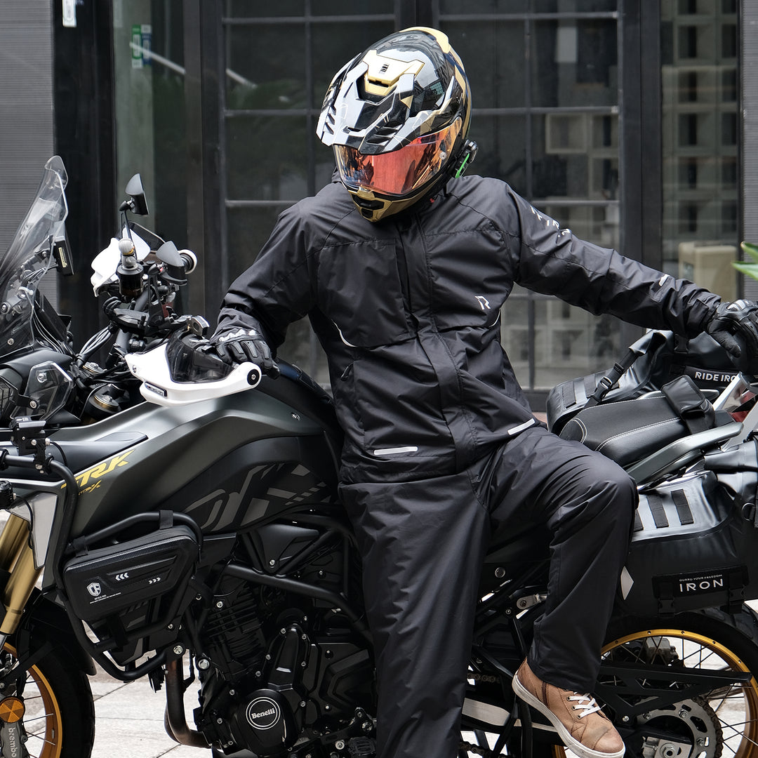 RIDEIRON Waterproof Breathable Hooded Riding Rain Suit