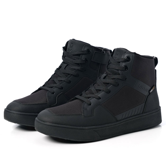 RIDEIRON Klassische Schwarze Atmungsaktive Rutschfeste Motorradschuhe | MS6001