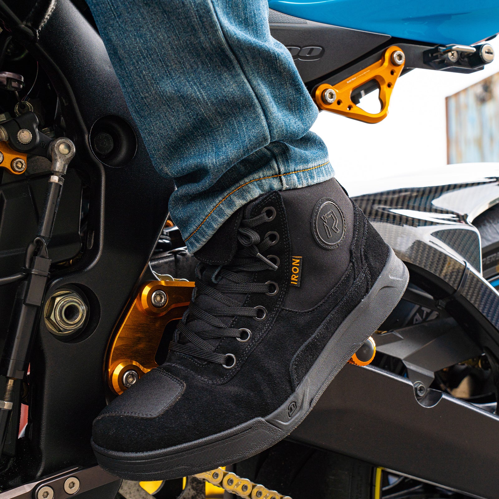RIDEIRON Street Height Increasing Motorcycle Riding Shoes