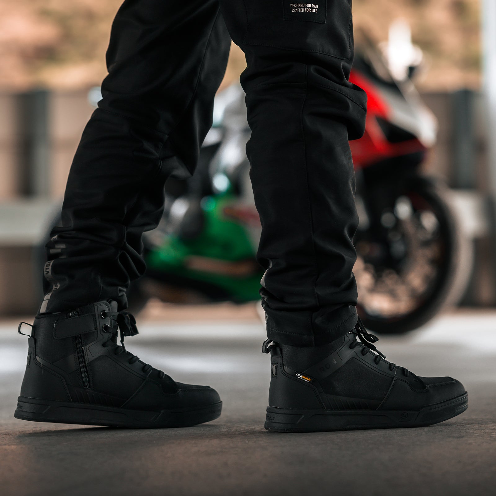 RIDEIRON Classic Black Breathable Anti-Slip Protective Riding Shoes