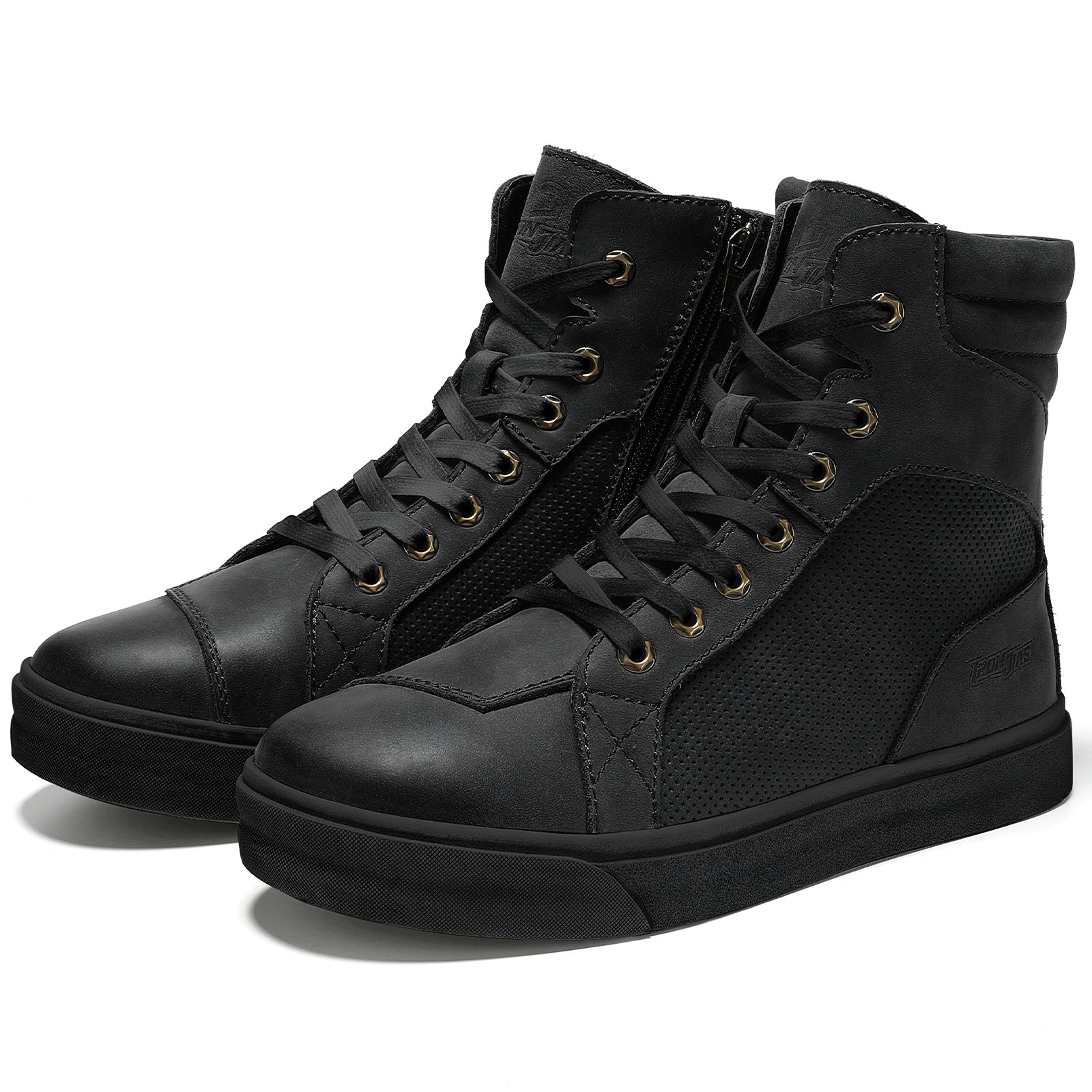 RIDEIRON Retro Leather Protective Anti-slip Motorcycle Riding Boots |
