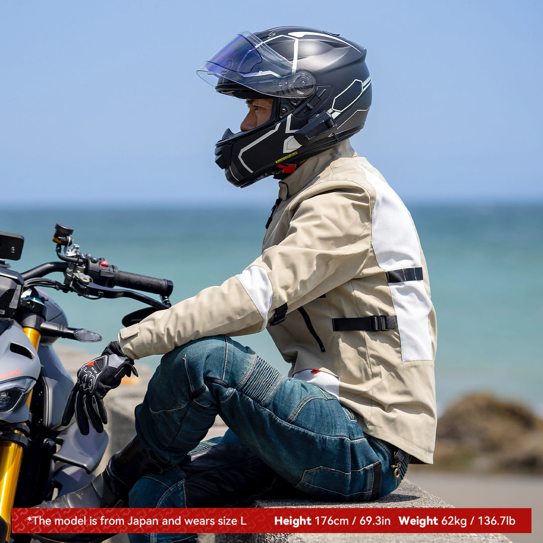 RIDEIRON Breathable Mesh Motorcycle Riding Jacket for Spring and Summer