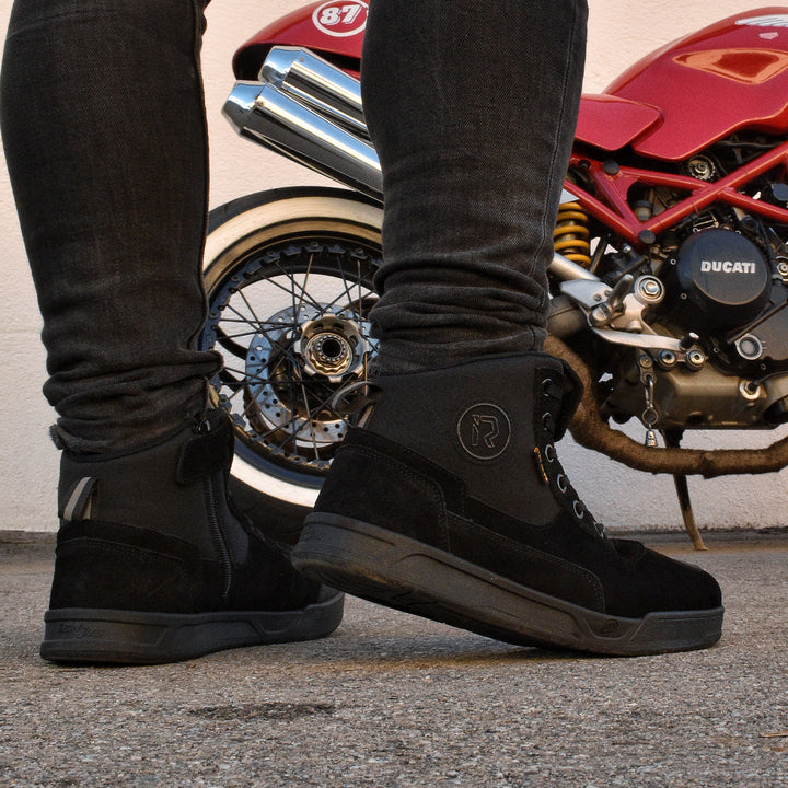 Street Leather Anti-Slip Motorcycle Riding Shoes