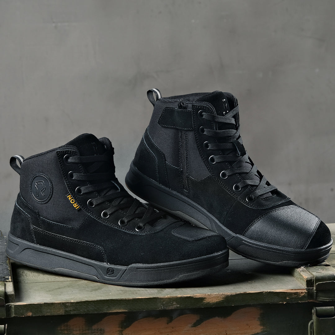 Street Leather Anti-Slip Motorcycle Riding Shoes