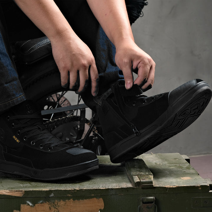 Street Leather Anti-Slip Motorcycle Riding Shoes