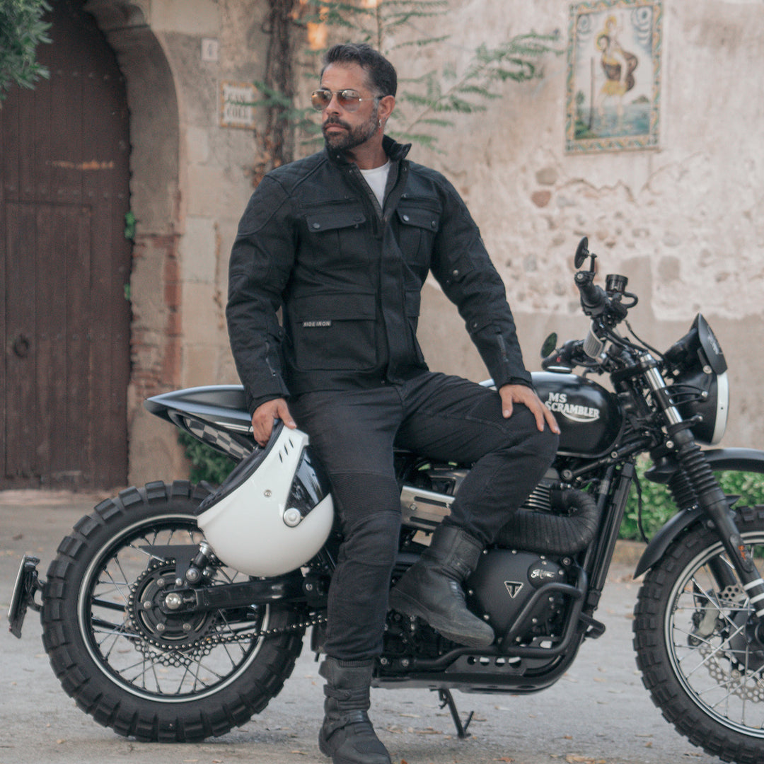 Vintage Armored Motorcycle Jacket For Daily Commuting