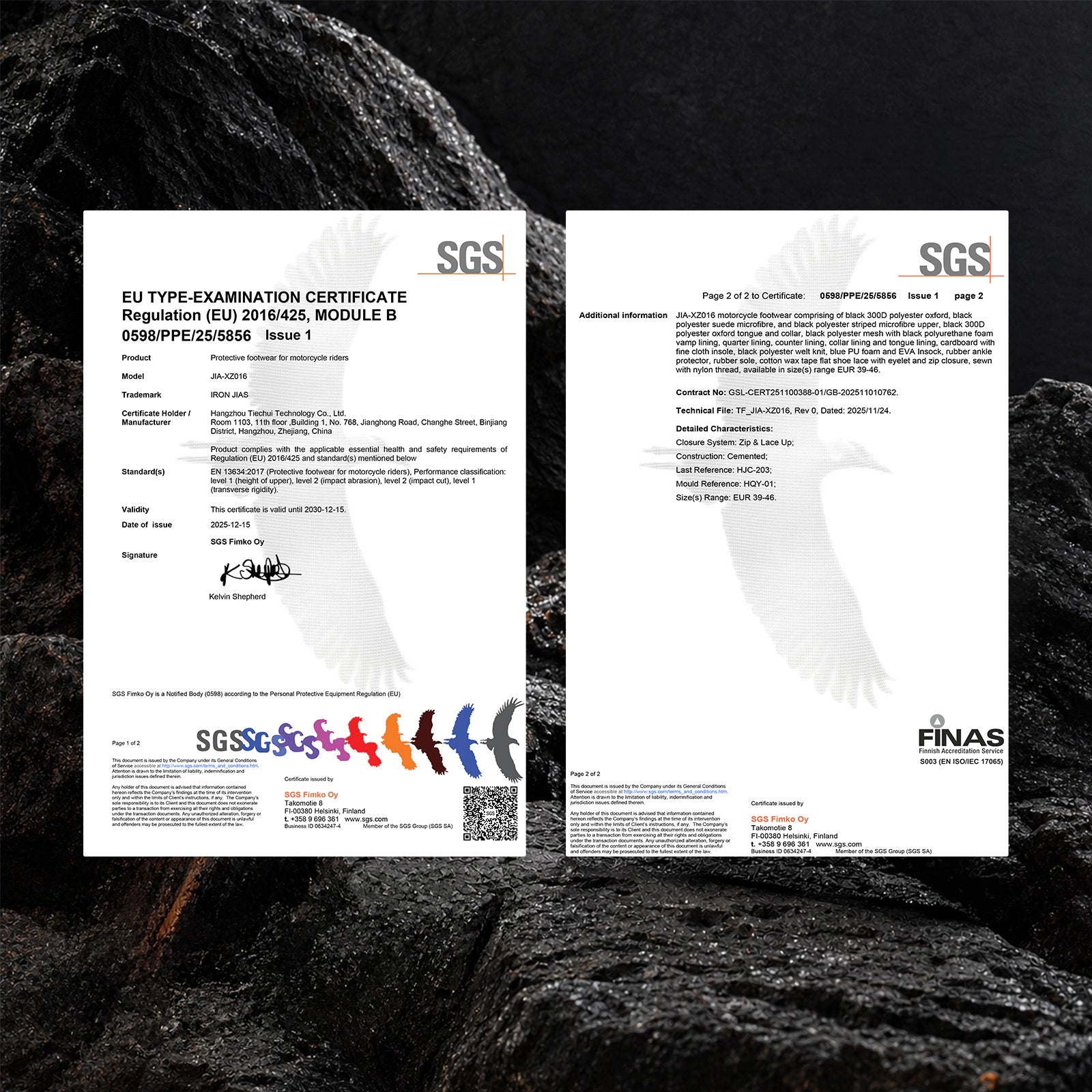 RIDEIRON CE certification